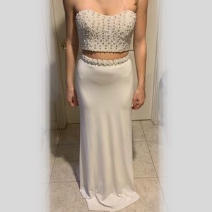 Two piece Beaded Prom Dress